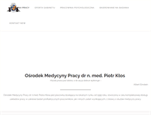 Tablet Screenshot of medycynapracyklos.eu